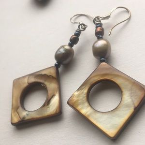 Stone earrings handmade